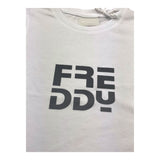 Freddy T-Shirt Girocollo Tinta Unita con Logo per Bambina FR1950 BIANCO FREDDY 