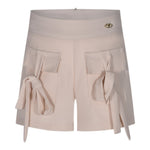 Fun & Fun Short Tinta Unita con Logo per Bambina FBSO01337 BEIGE FUN & FUN 