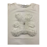Fun & Fun T-Shirt Girocollo Tinta Unita con Orso per Bambina FBTS01423 BIANCO FUN & FUN 