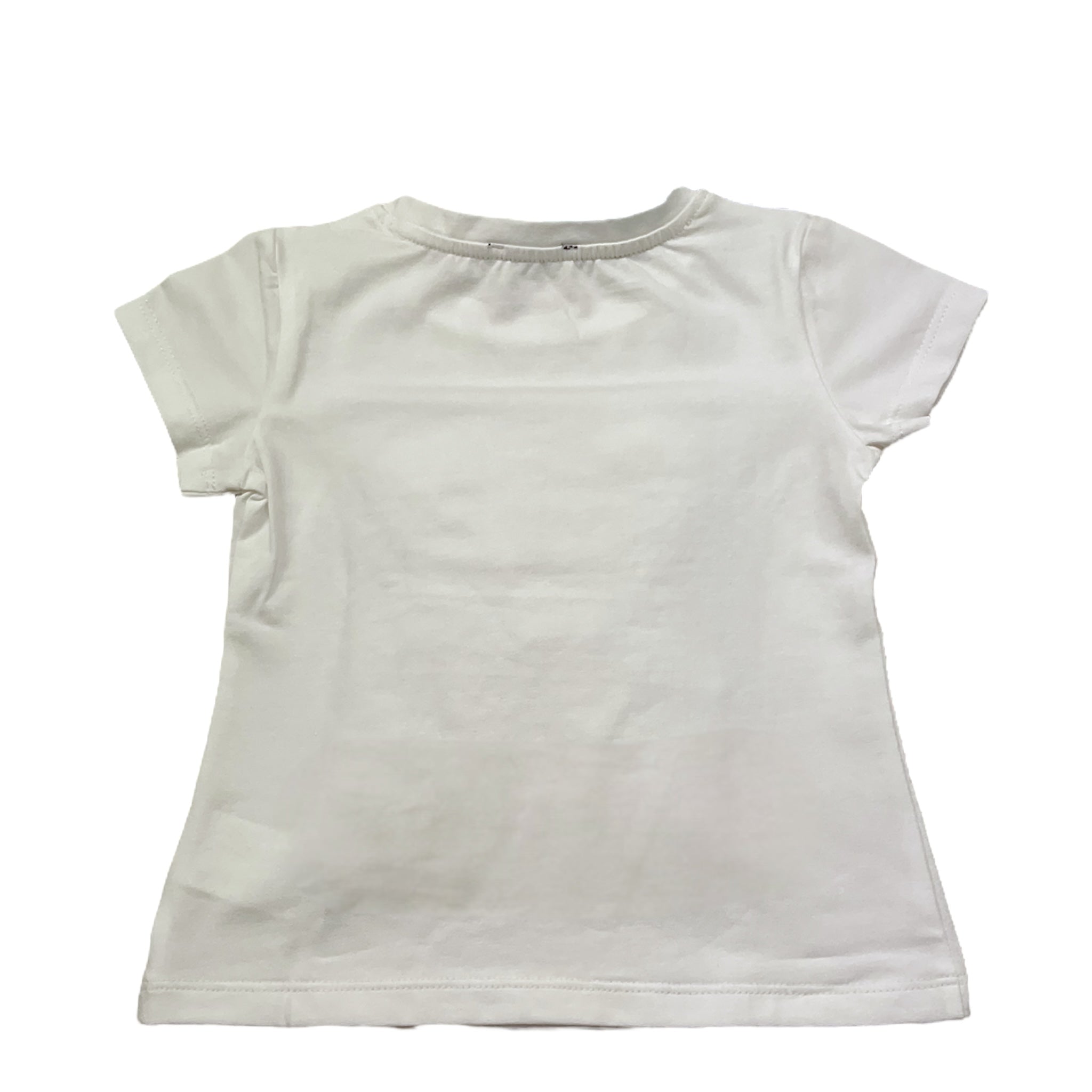 Fun & Fun T-Shirt Girocollo Tinta Unita con Orso per Neonata FCBSO01264N BIANCO FUN & FUN 