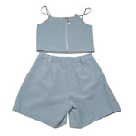 Fun & Fun Completo 2 Pezzi Body-Short Bicolore per Bambina FCJSO1112 AZZURRO FUN & FUN 
