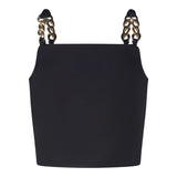 Fun & Fun Top Bretelline Tinta Unita per Bambina FCJTP16591 NERO FUN & FUN 