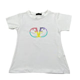 Fun & Fun T-Shirt Girocollo Tinta Unita con Paillettes per Bambina FNBTS16755 BIANCO FUN & FUN 