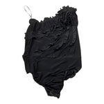 Fun & Fun Body Tinta Unita Giromanica con Balze per Bambina FNCJBD00987 NERO FUN & FUN 