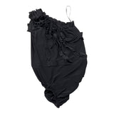 Fun & Fun Body Tinta Unita Giromanica con Balze per Bambina FNCJBD00987 NERO FUN & FUN 