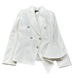 Fun & Fun Giacca Tinta Unita Doppiopetto per Bambina FNCJJK01073XX BIANCO FUN & FUN 