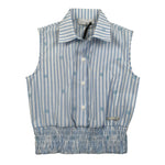 Gaelle Camicia Bicolore con Fantasia A Righe Bianco/Azzurro per Bambina 2746C00497 BIANCO/AZZURRO GAELLE 