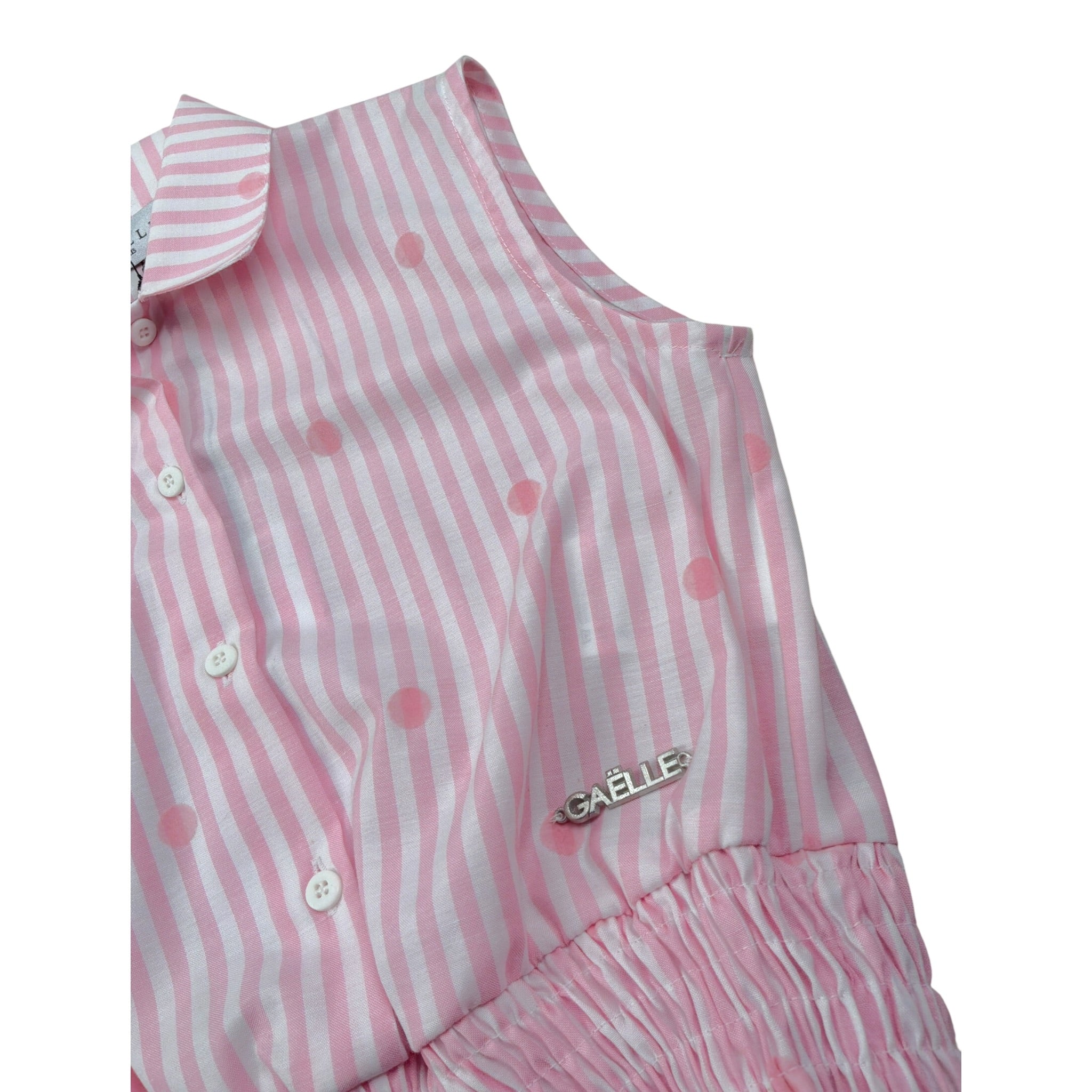 Gaelle Camicia Bicolore con Fantasia A Righe Bianco/Rosa per Bambina 2746C00497 BIANCO/ROSA GAELLE 
