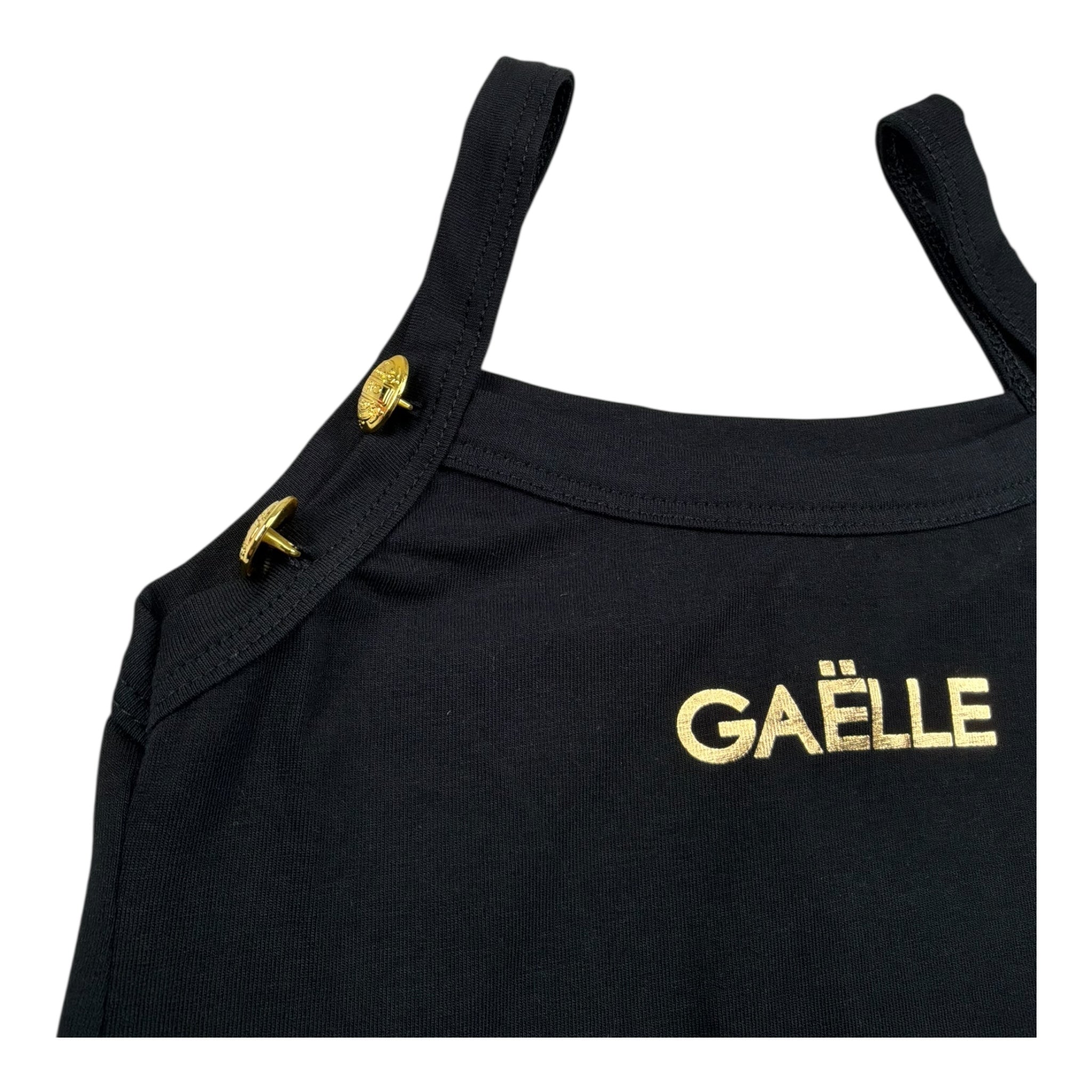 Gaelle Canotta Tinta Unita con Logo per Bambina 2746M00105 NERO GAELLE 
