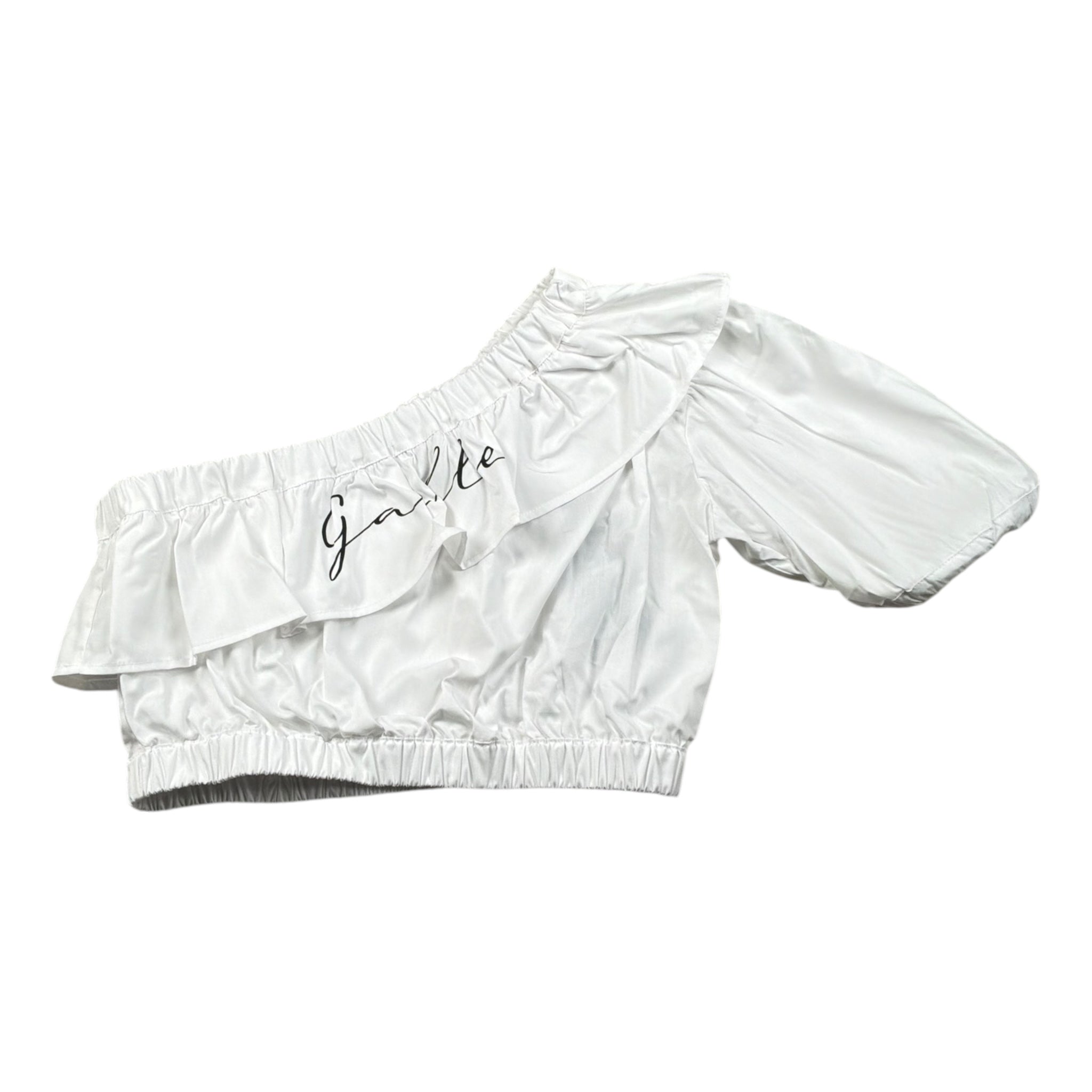 Gaelle Top Tinta Unita Monospalla per Bambina 2746M00346 BIANCO GAELLE 