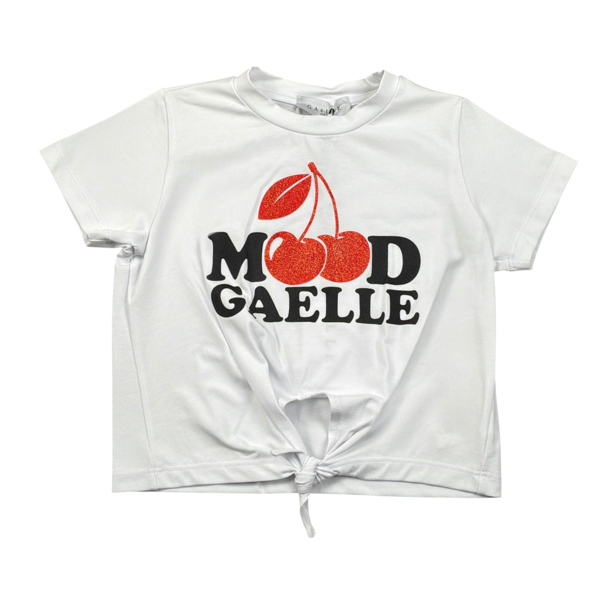 Gaelle T-Shirt tinta unita con Stampa Bianco per Bambina 2746M00490 BIANCO GAELLE 