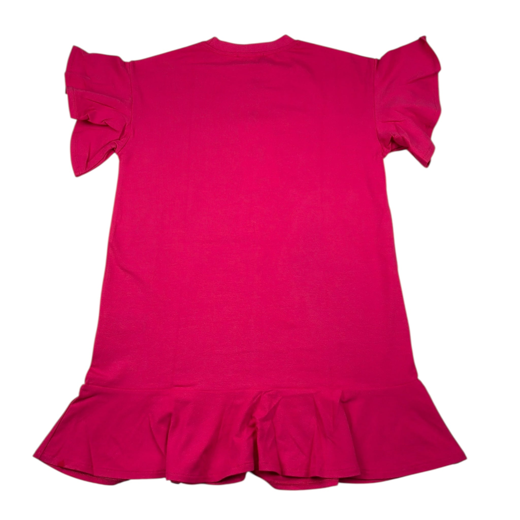 Gaelle Abito Mezza Manica Tinta Unita con Logo per Bambina 2746V00054 FUXIA GAELLE 