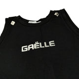 Gaelle Abito tinta unita Giromanica con Stampa Nero per Bambina 2746V00533 NERO GAELLE 