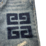 Givenchy Bermuda Tinta Unita In Denim con Logo per Bambino H30131 AZZURRO GIVENCHY 