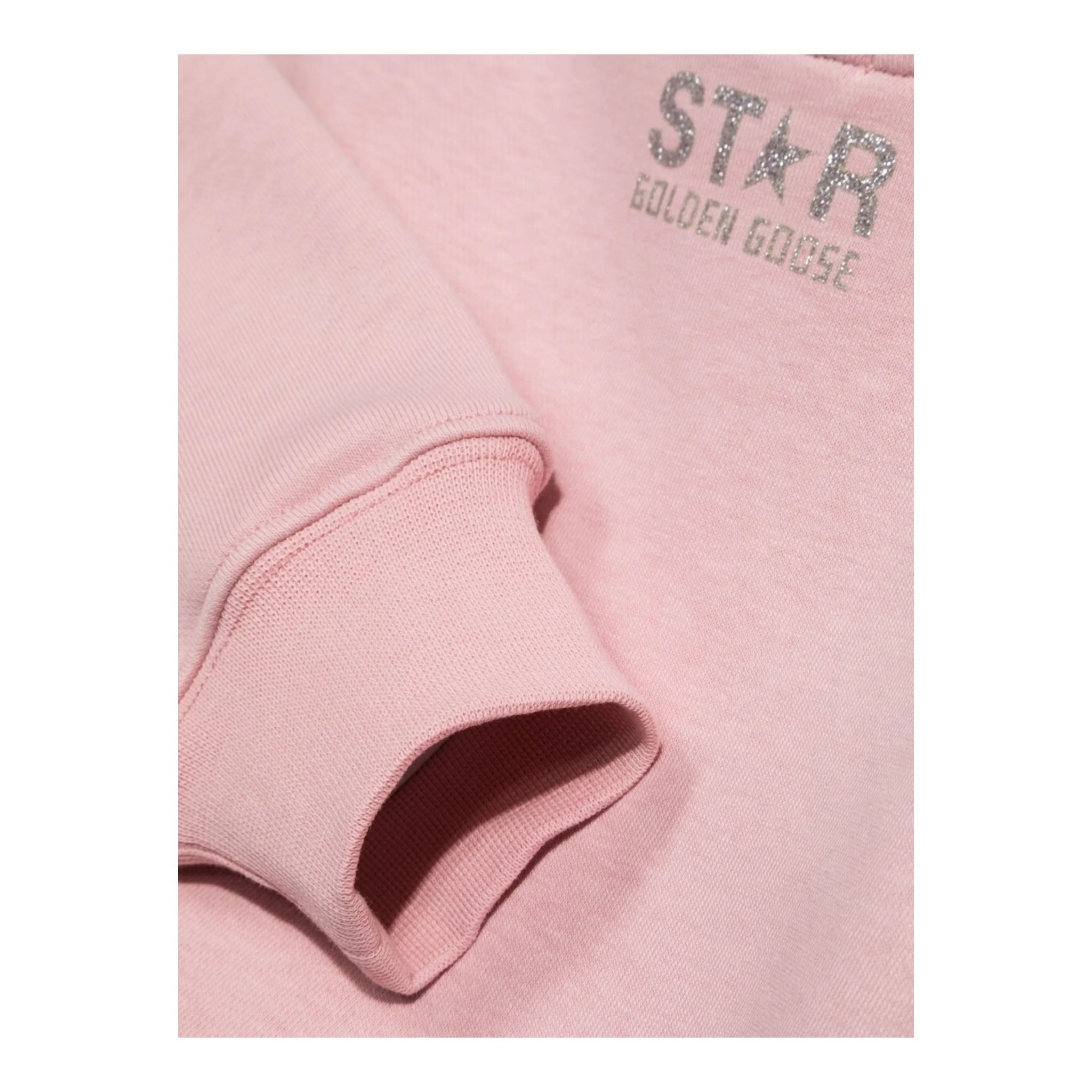 Golden Goose Felpa Chiusa Girocollo Tinta Unita per Bambina GKP01279 ROSA GOLDEN GOOSE 