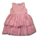 Guess Abito Tinta Unita Giromanica per Neonata A3RK26KBL100 ROSA GUESS 