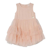 Guess Abito Giromanica Tinta Unita con Tulle per Neonata A4RK03KC3F0 ROSA GUESS 