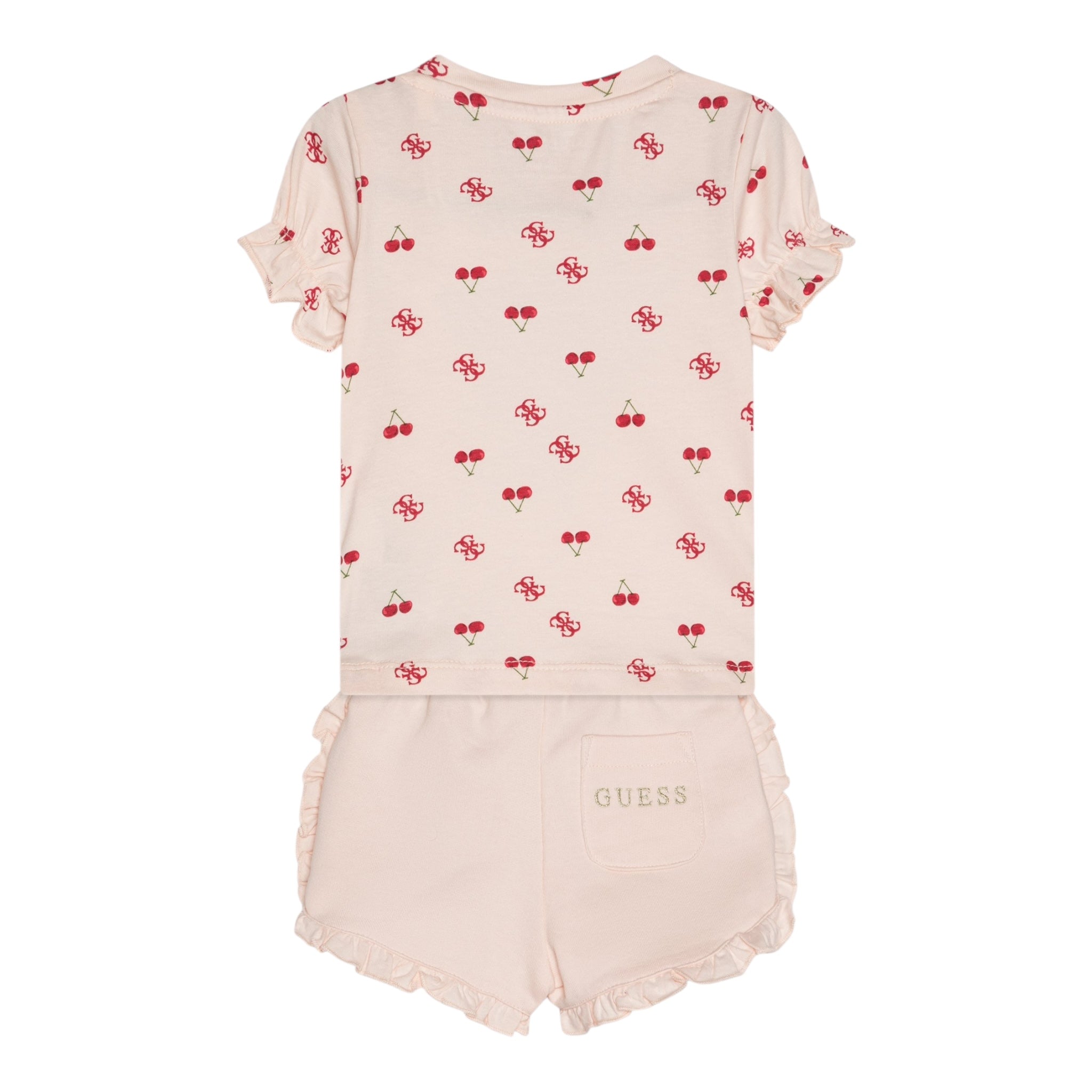 Guess Completo 2 Pezzi T-Shirt-Short Tinta Unita per Neonata A5GG03K6YW4 ROSA GUESS 