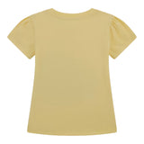Guess T-Shirt Girocollo Tinta Unita con Stampa per Bambina A5GI01K6YW4X GIALLO GUESS 