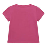 Guess T-Shirt Girocollo Tinta Unita con Stampa per Neonata A5GI02K6YW4X FUXIA GUESS 