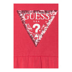 Guess Abito Giromanica Tinta Unita con Logo E Culotte per Neonata A5GK06K6YW4 FRAGOLA GUESS 