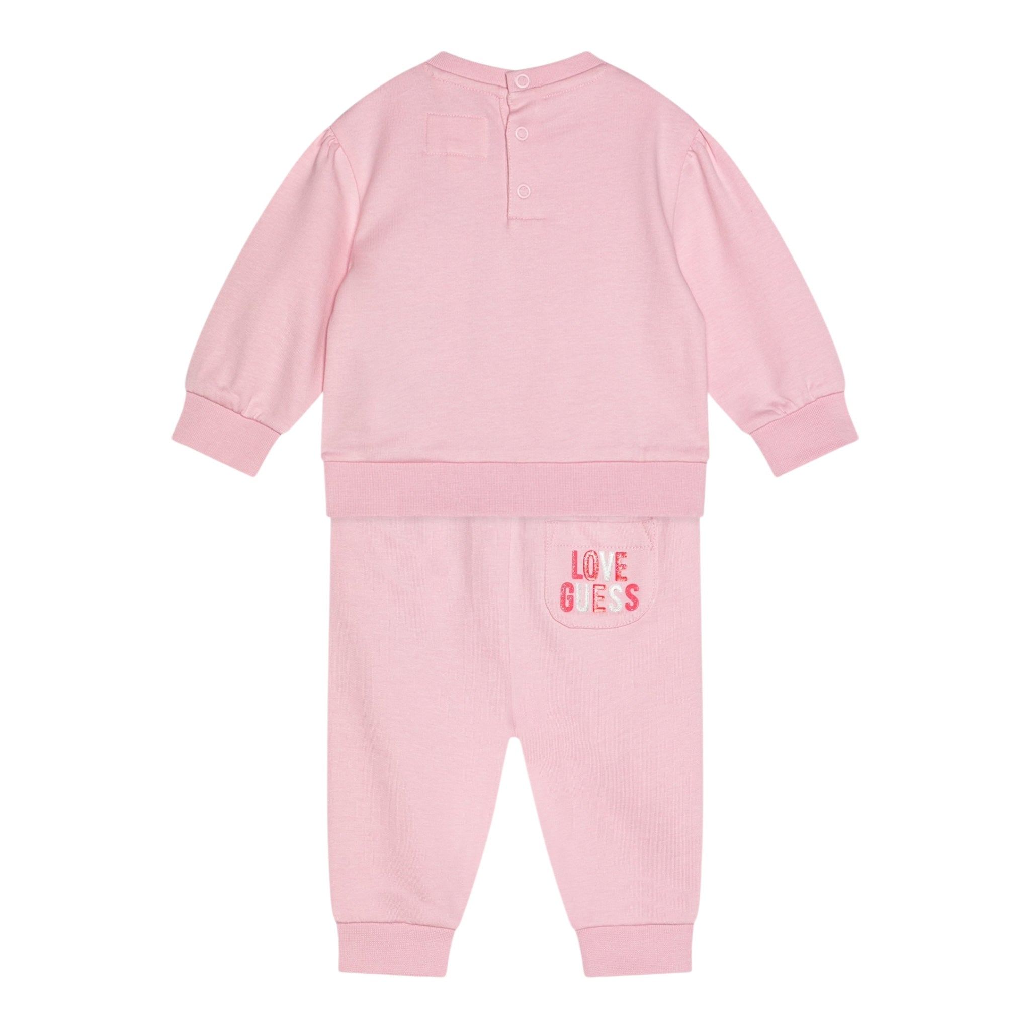 Guess Completo 2 Pezzi Felpa-Pantalone per Neonata A5RG04KA6R4 ROSA GUESS 