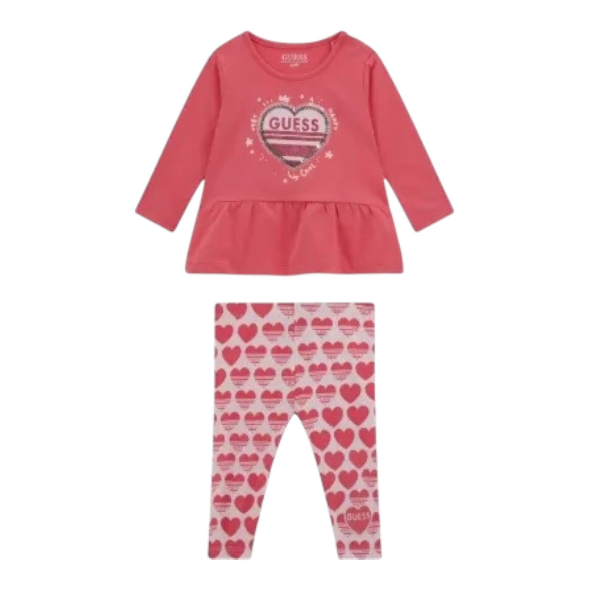 Guess Completo 2 Pezzi Shirt-Leggins per Neonata A5RG05K6YW4 ROSA GUESS 