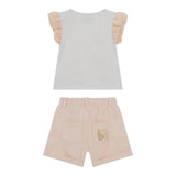 Guess Completo 2 Pezzi T-Shirt-Short Bicolore per Neonata A5RG14K6YW4 BIANCO/ROSA GUESS 