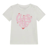 Guess T-Shirt Tinta Unita con Stampa per Neonata A5RI00K6YW4X BIANCO GUESS 