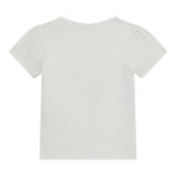 Guess T-Shirt Girocollo Tinta Unita con Logo per Neonata A5RI03K6YW4 BIANCO GUESS 