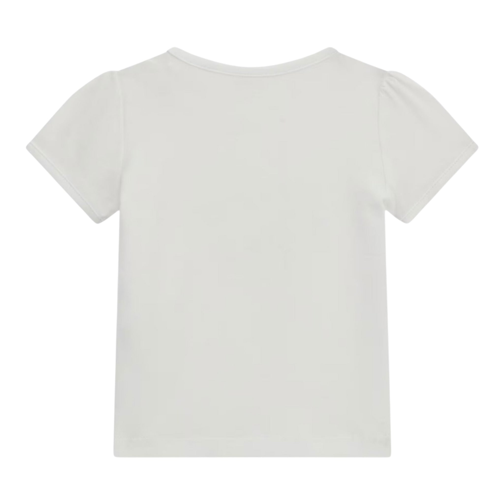 Guess T-Shirt Girocollo Tinta Unita con Logo per Neonata A5RI03K6YW4 BIANCO GUESS 
