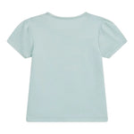 Guess T-Shirt Girocollo Tinta Unita con Logo per Neonata A5RI03K6YW4X VERDE ACQUA GUESS 