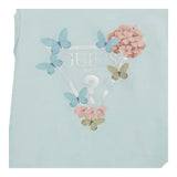 Guess T-Shirt Girocollo Tinta Unita con Logo per Neonata A5RI03K6YW4X VERDE ACQUA GUESS 