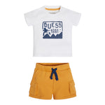 Guess Completo 2 Pezzi T-Shirt-Bermuda per Neonato I3GG02K8HM3 BIANCO GUESS 