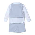 Guess Completo 3 Pezzi Camicia-Gilet-Bermuda per Neonato I3RG13WF7I0 AZZURRO GUESS 
