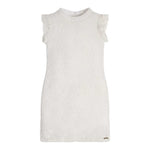 Guess Abito Tinta Unita con Ricami per Bambina J3GK14WFBD0 BIANCO GUESS 