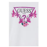Guess Abito Mezza Manica Tinta Unita con Logo per Bambina J4RK38KA6W4 BIANCO GUESS 