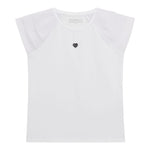Guess T-Shirt Girocollo Tinta Unita con Applicazione per Bambina J5RI32K6YW4 BIANCO GUESS 