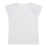 Guess T-Shirt Girocollo Tinta Unita con Applicazione per Bambina J5RI32K6YW4 BIANCO GUESS 