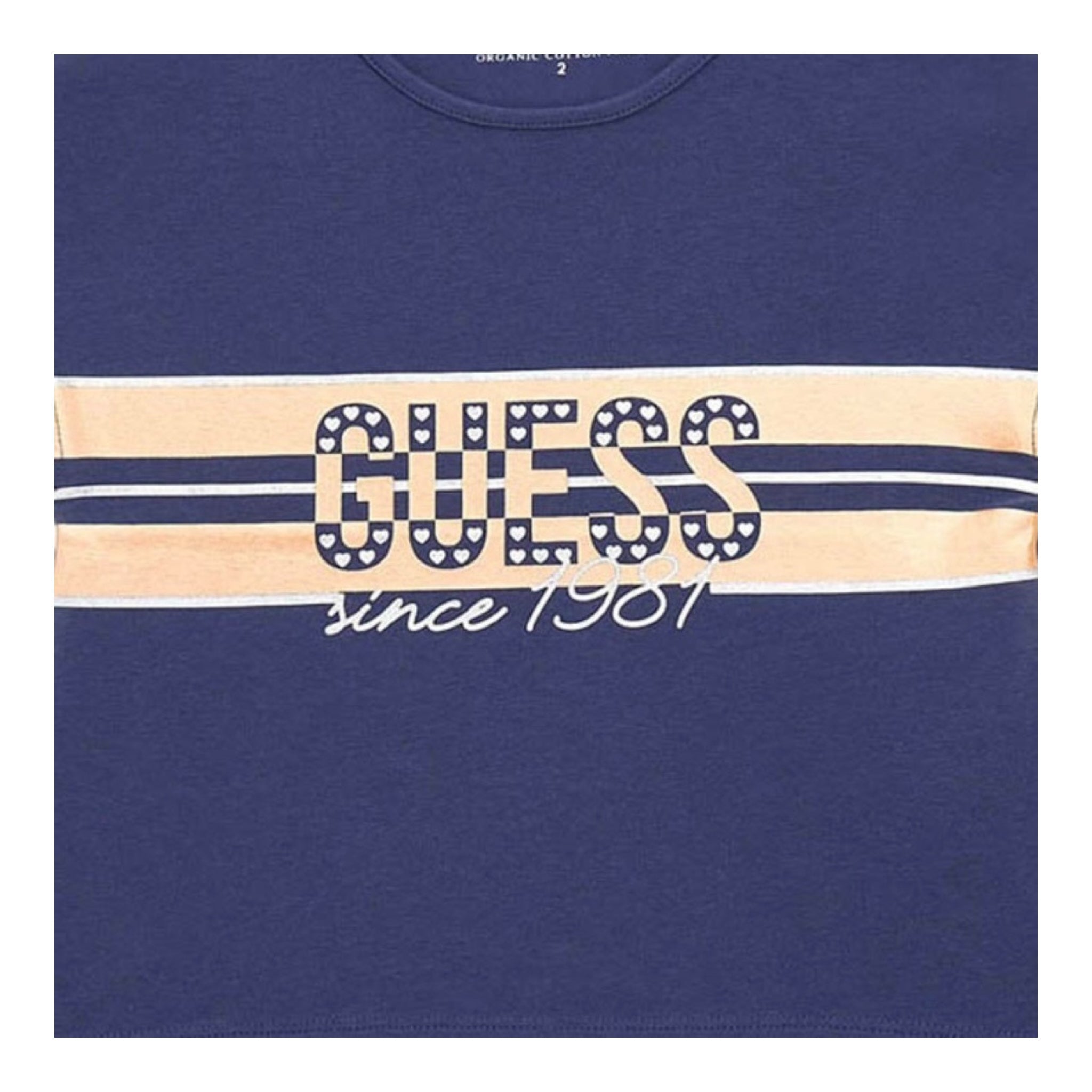 Guess T-Shirt Tinta Unita Girocollo con Stampa per Neonata K4GI01K6YW4 BLU GUESS 