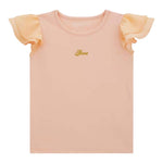 Guess Canotta Girocollo con Maniche In Tulle Tinta Unita con Stampa per Neonata K4GI20K6YW1 PESCA GUESS 