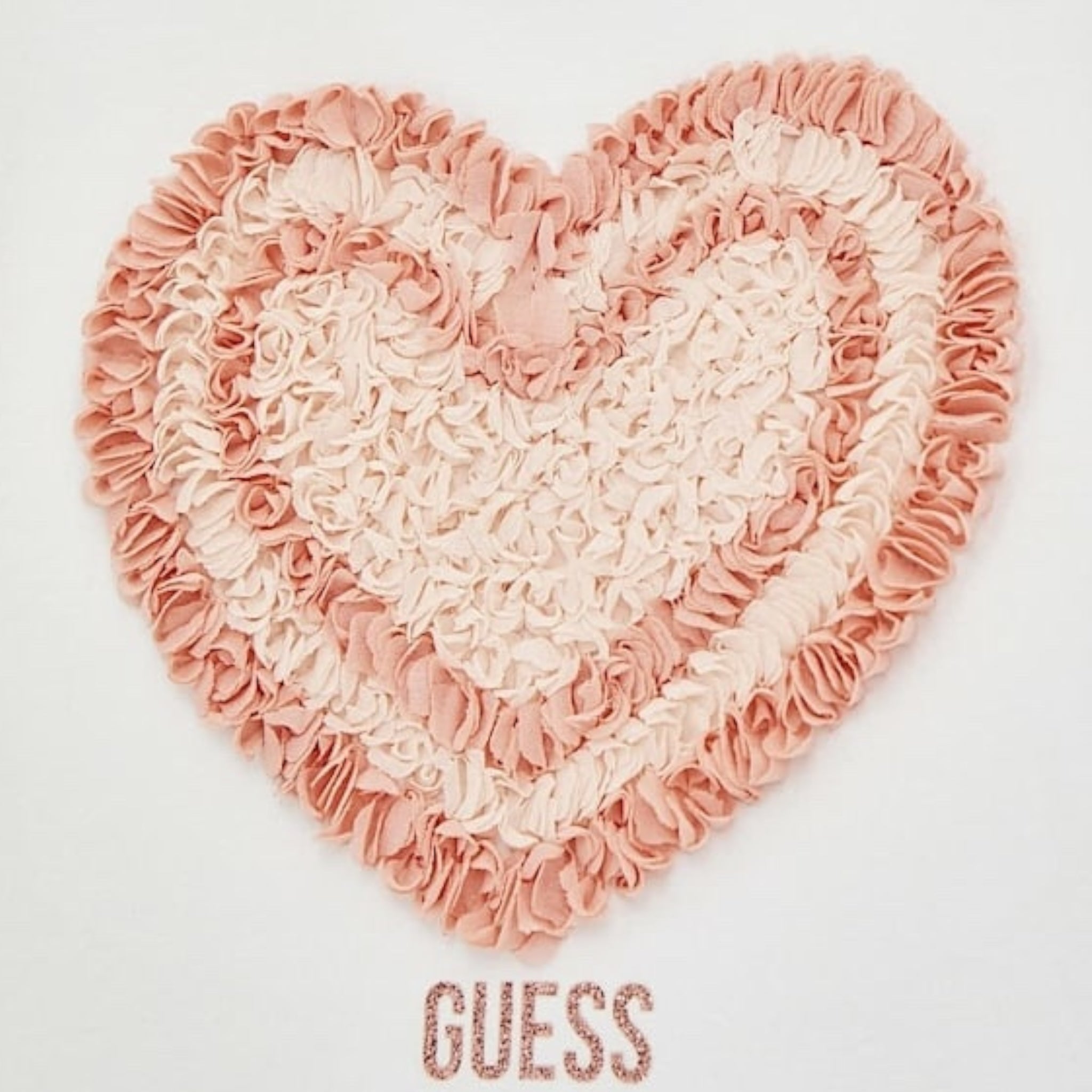 Guess T-Shirt Girocollo Tinta Unita con Stampa In Rilievo per Bambina K4RI18K6YW BIANCO GUESS 
