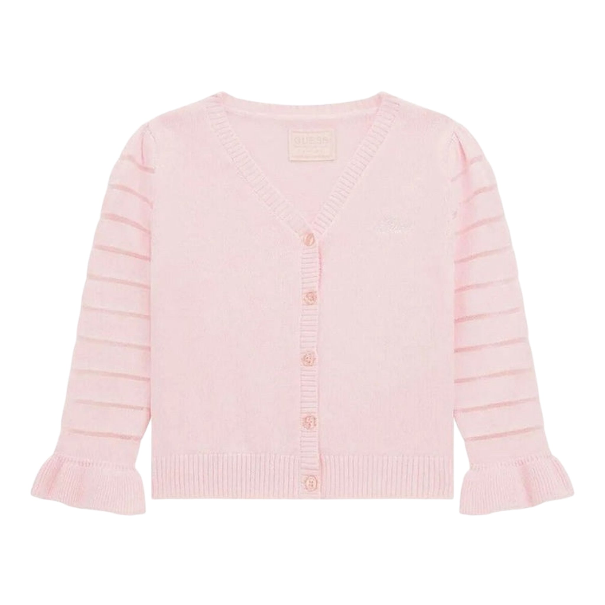 Guess Cardigan Tinta Unita con Trasparenze per Neonata K4RR03Z3CJ0N ROSA GUESS 