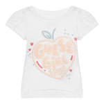 Guess T-Shirt Girocollo Tinta Unita con Stampa per Bambina K5GI01K6YW4X BIANCO GUESS 