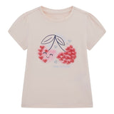 Guess T-Shirt Girocollo Tinta Unita con Stampa per Neonata K5GI03K6YW4 ROSA GUESS 