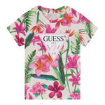 Guess T-Shirt Girocollo Tinta Unita con Stampa per Neonata K5GI06K6YW4 BEIGE GUESS 
