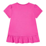 Guess T-Shirt Girocollo Tinta Unita con Logo per Bambina K5GI10K6YW4 FUXIA GUESS 