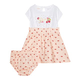 Guess Abito Mezza Manica Stampa Fantasia per Neonata K5GK01K6YW4XN BIANCO GUESS 