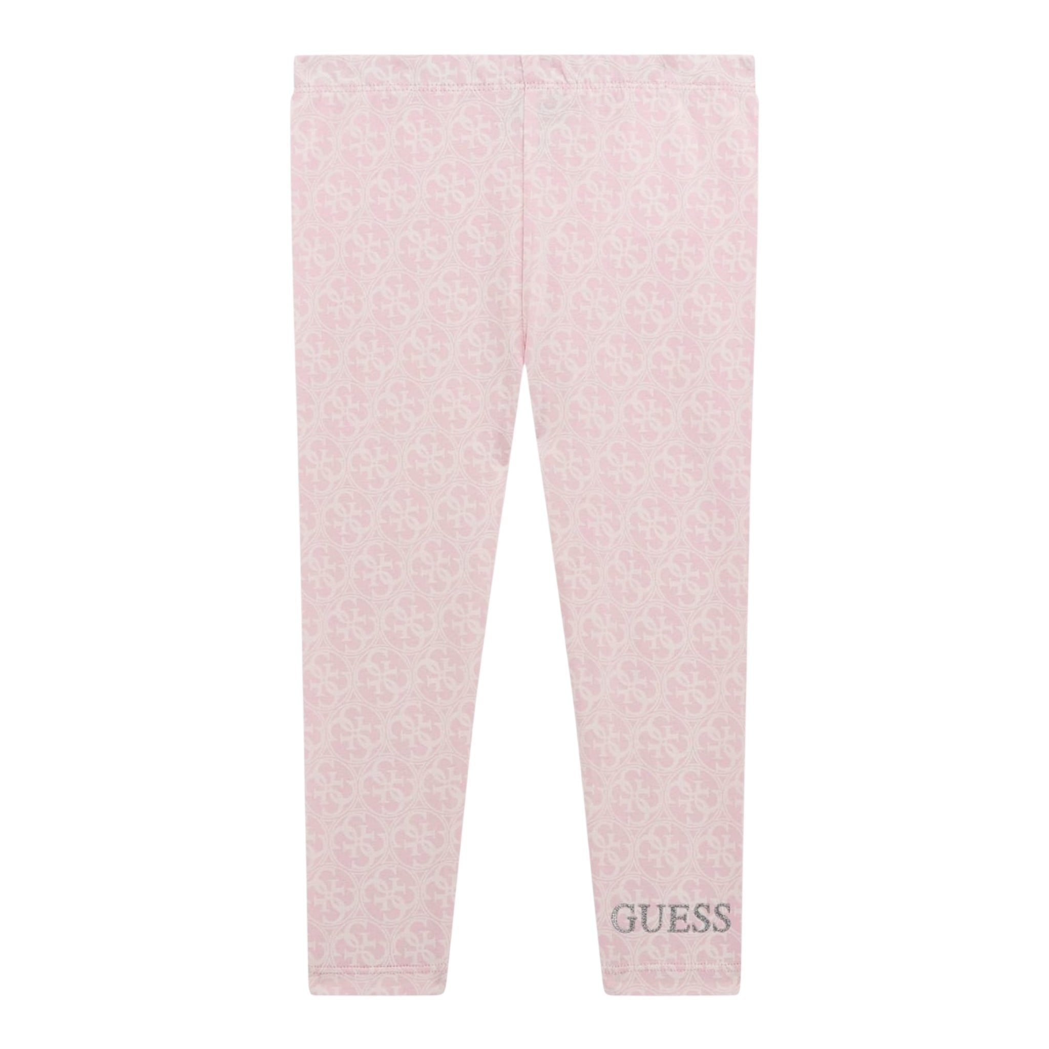 Guess Leggins Tinta Unita Stampa Fantasia per Neonata K5RB01J1314 ROSA GUESS 
