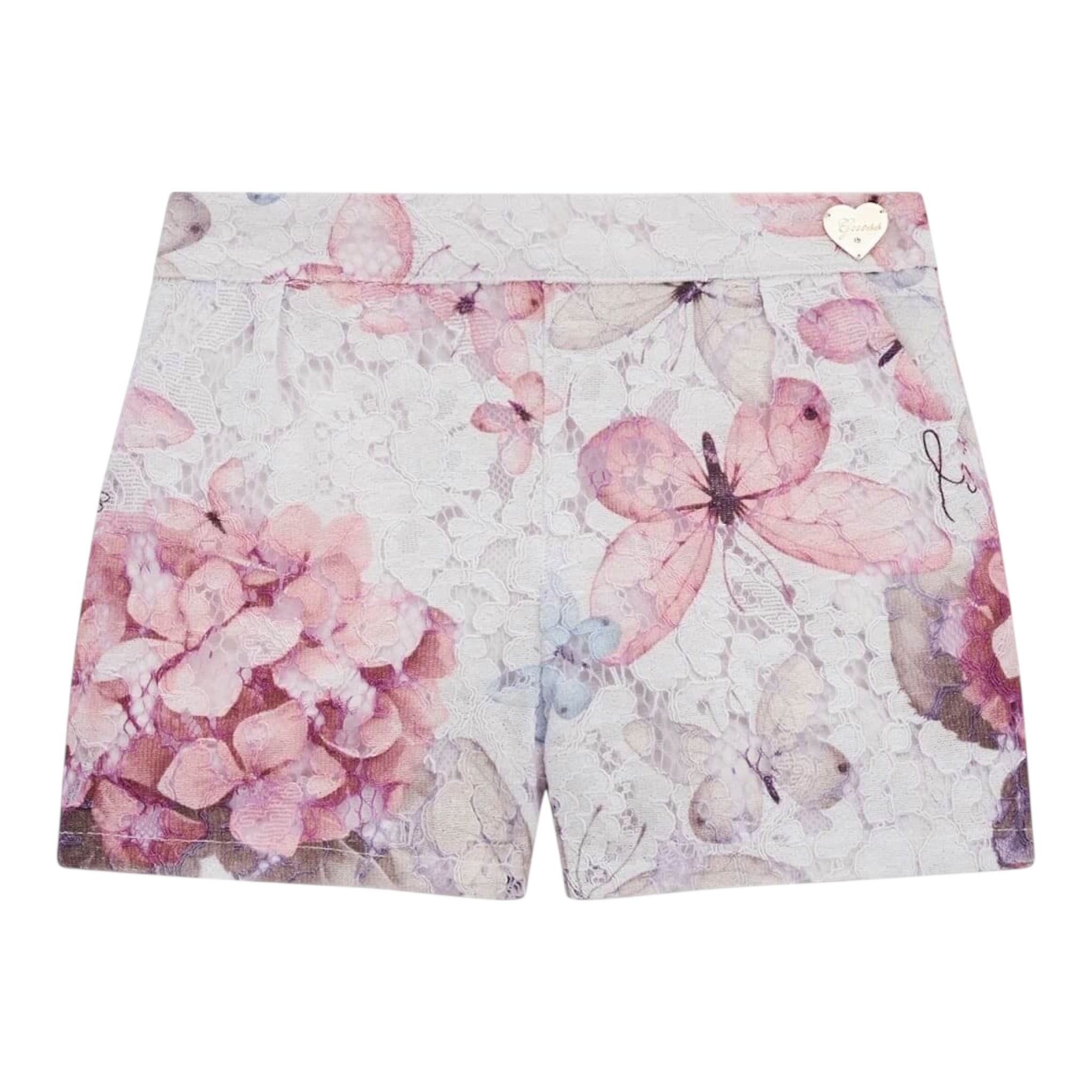 Guess Short Tinta Unita con Ricami per Neonata K5RD09WF6J0X BIANCO GUESS 